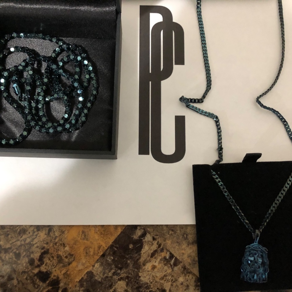 424 On Fairfax Azur Blue "Messiah" Necklace 1 of 1 - Picture 6 of 10
